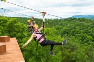 ziplining in smoky mountains