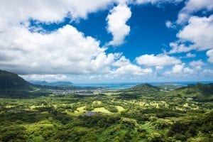 pali lookout over oahu