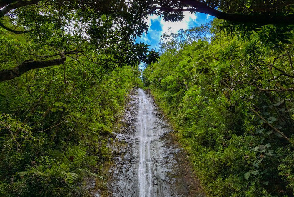 big waterfall hikes oahu